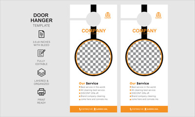 Door hanger design template for your company