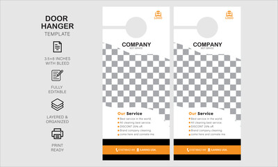 Door hanger design template for your company