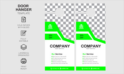 Door hanger design template for your company