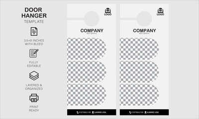 Door hanger design template for your company