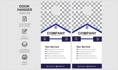 Door hanger design template for your company