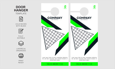 Door hanger design template for your company