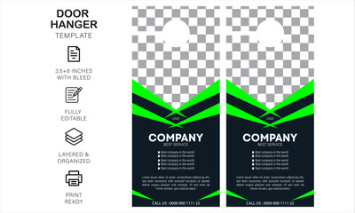 Door hanger design template for your company