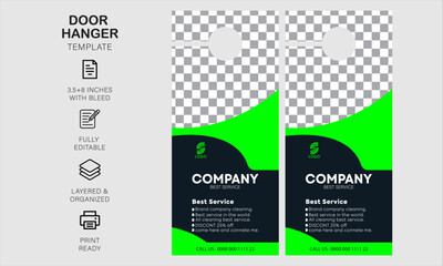 Door hanger design template for your company