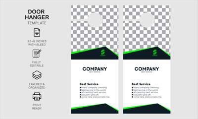 Door hanger design template for your business