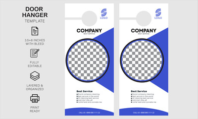 Door hanger design template for your business