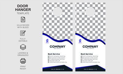 Door hanger design template for your business