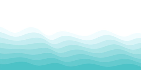 Background vector illustration of blue ocean wave layer