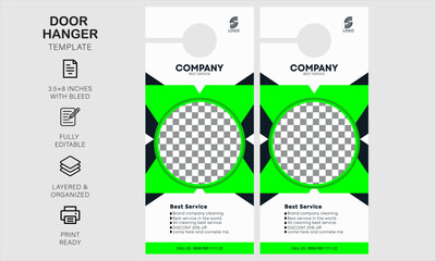 Door hanger design template for your business