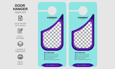 Door hanger design template for your company
