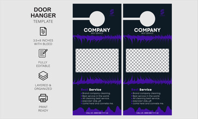 Door hanger design template for your company