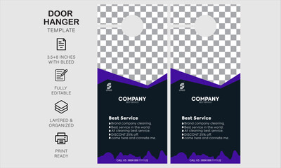 Door hanger design template for your company