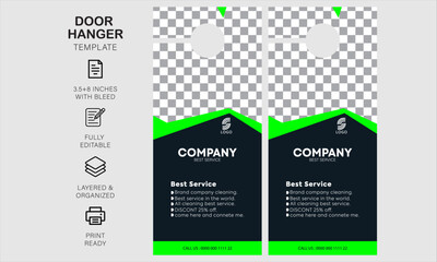 Door hanger design template for your company