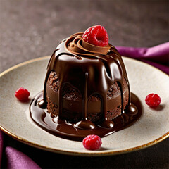 chocolate cake with strawberry