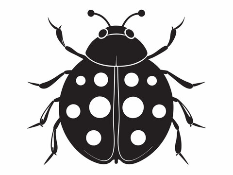 recommend clip art:  Black silhouette ladybug