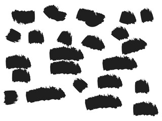 Paint a black brush, hand-drawn vector.