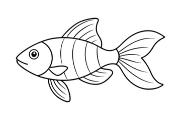 Minimalist Goldfish Vector Illustration - Perfect for Graphic Projects.