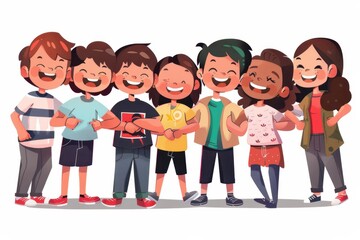 Fototapeta premium a group of children standing together