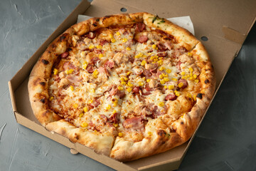 Pizza in a box for delivery