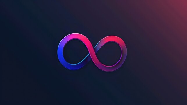 the infinity symbol is shown on a dark background