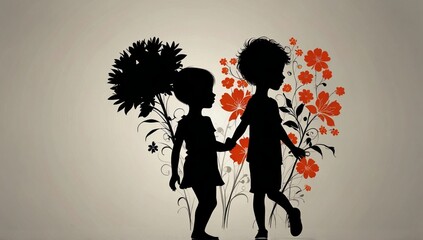 silhouette of a couple