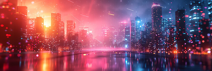 Neon Cityscape: Cyberpunk Dreamscape Illustration