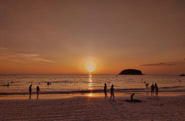 Fototapeta premium sunset on the beach