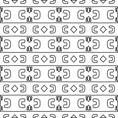 Abstract shapes.Patterns from lines.White wallpaper. Vector graphics for design, textile, decoration, cover, wallpaper, web background, wrapping paper, fabric, packaging. Repeating pattern.