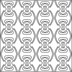 Fototapeta premium Abstract shapes.Patterns from lines.White wallpaper. Vector graphics for design, textile, decoration, cover, wallpaper, web background, wrapping paper, fabric, packaging. Repeating pattern.