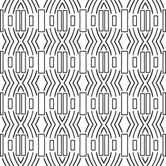 Abstract shapes.Patterns from lines.White wallpaper. Vector graphics for design, textile, decoration, cover, wallpaper, web background, wrapping paper, fabric, packaging. Repeating pattern.