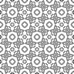 Abstract shapes.Patterns from lines.White wallpaper. Vector graphics for design, textile, decoration, cover, wallpaper, web background, wrapping paper, fabric, packaging. Repeating pattern.