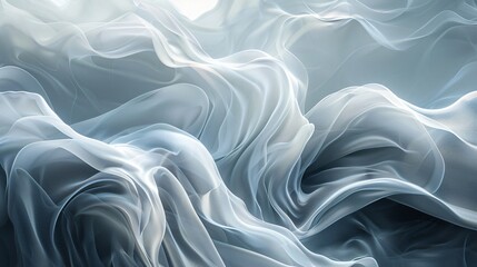 Obraz premium Fluid organic forms blending in an abstract composition creating a sense of natural movement and harmony