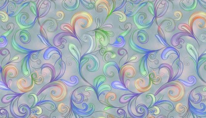 ornament, background for wallpaper - glowing neon floral pattern