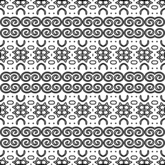 Abstract shapes.Patterns from lines.White wallpaper. Vector graphics for design, textile, decoration, cover, wallpaper, web background, wrapping paper, fabric, packaging. Repeating pattern.
