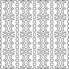 Abstract shapes.Patterns from lines.White wallpaper. Vector graphics for design, textile, decoration, cover, wallpaper, web background, wrapping paper, fabric, packaging. Repeating pattern.