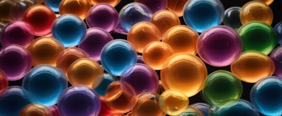 group of colorfull bubbles background