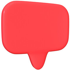 Text box On transparent background. 3D rendering.