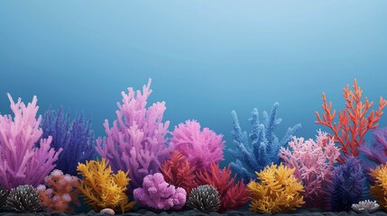 Capture the vibrant hues of underwater kingdoms with illustrations depicting vibrant coral reefs, bustling marine ecosystems, and the enchanting allure of aquatic environments. Clean and Clear Color,