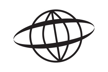 Planet icon. Solar system set. Linear icon. Vector Planet. © Daishin