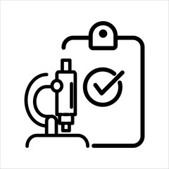 Cosmetics production icon. Laboratory processes, materials and data analysis. Pixel perfect, editable strokes.