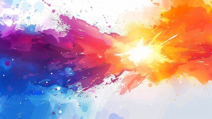 Fototapeta premium Abstract burst of bright colors and light creating a dynamic and energetic composition