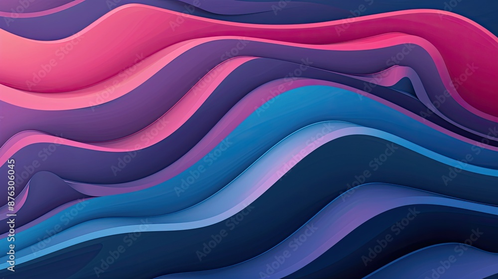 Poster abstract 3d colorful wave pattern with dynamic shapes and vibrant hues creating a visually engaging 