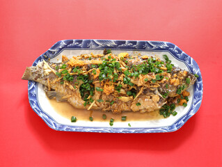 A Chinese braised fish dish