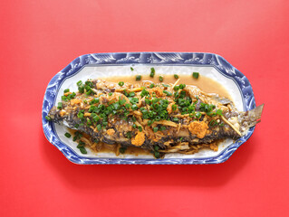 A Chinese braised fish dish