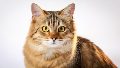 Fluffy Brown Tabby Cat with Striking Eyes