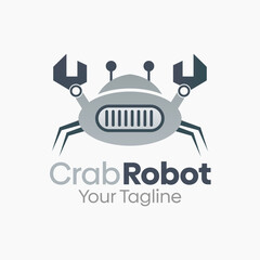 Crab Robot Logo Vector Template Design. Good for Business, Start up, Agency, and Organization