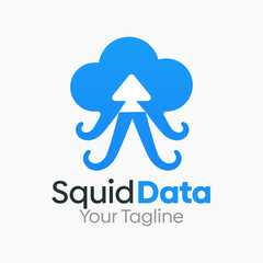 Obraz premium Squid Data Logo Vector Template Design. Good for Business, Start up, Agency, and Organization