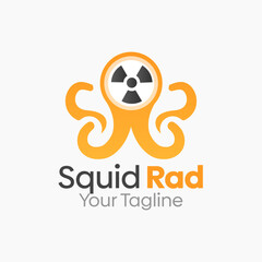 Squid Radiation Logo Vector Template Design. Good for Business, Start up, Agency, and Organization