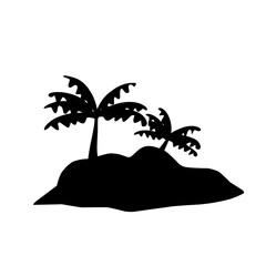 Tropical Palm Trees silhouettes
