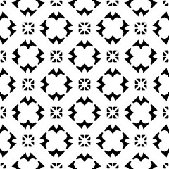 White background with black pattern. Seamless texture for fashion, textile design,  on wall paper, wrapping paper, fabrics and home decor. Simple repeat pattern.